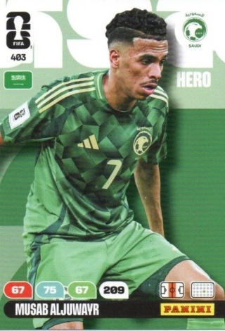 403 Musab Aljuwayr Saudi Arabia Hero Panini FIFA World Cup 2026