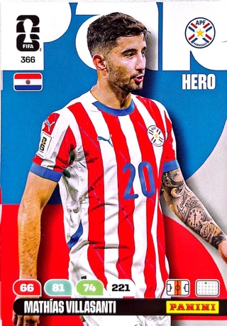 366 Mathias Villasanti Paraguay Hero Panini FIFA World Cup 2026