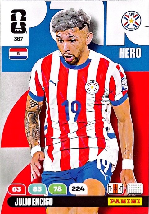 367 Julio Enciso Paraguay Hero Panini FIFA World Cup 2026