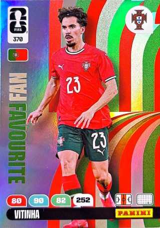 370 Vitinha Portugal Fan Favourite Panini FIFA World Cup 2026