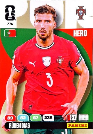 374 Ruben Dias Portugal Hero Panini FIFA World Cup 2026