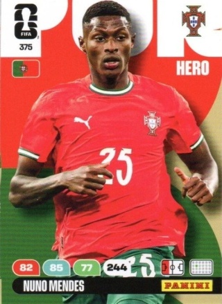 375 Nuno Mendes Portugal Hero Panini FIFA World Cup 2026