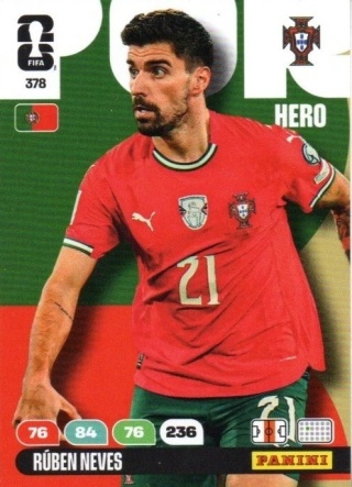 378 Ruben Neves Portugal Hero Panini FIFA World Cup 2026