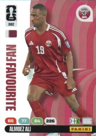 382 Almoez Ali Qatar Fan Favourite Panini FIFA World Cup 2026