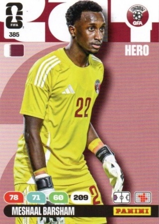 385 Meshaal Barsham Qatar Hero Panini FIFA World Cup 2026