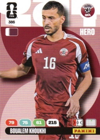 386 Boualem Khoukhi Qatar Hero Panini FIFA World Cup 2026