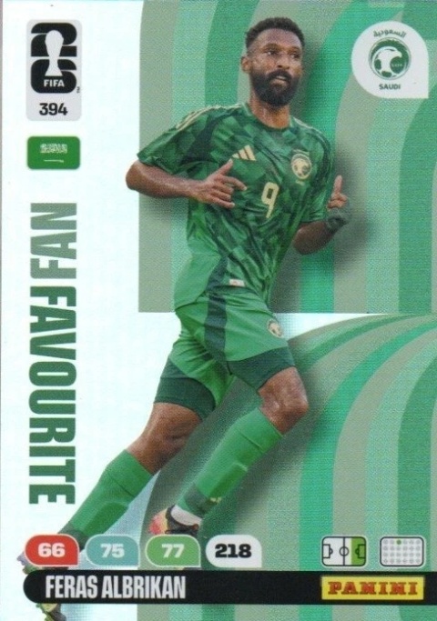 394 Feras Albrikan Saudi Arabia Fan Favourite Panini FIFA World Cup 2026