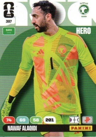 397 Nawaf Alaqidi Saudi Arabia Hero Panini FIFA World Cup 2026