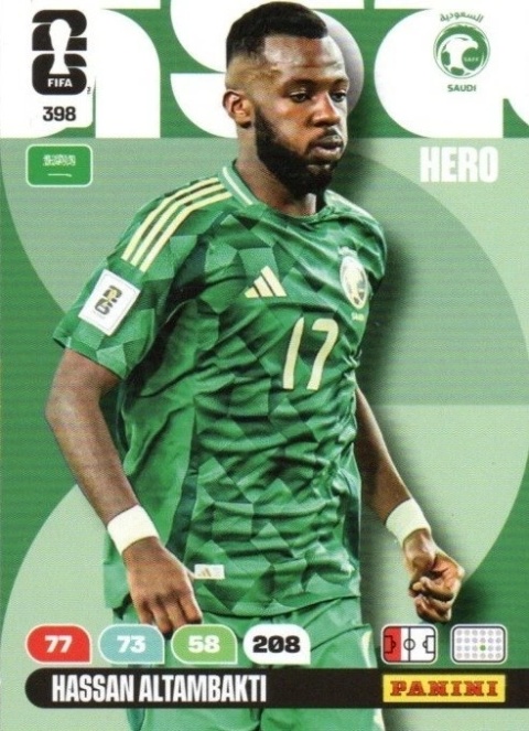 398 Hassan Altambakti Saudi Arabia Hero Panini FIFA World Cup 2026