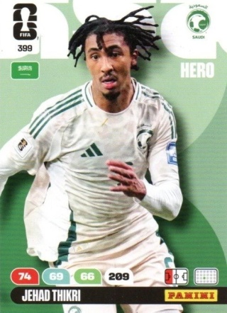 399 Jehad Thikri Saudi Arabia Hero Panini FIFA World Cup 2026