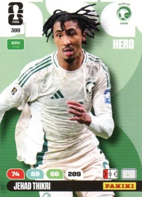 399 Jehad Thikri Saudi Arabia Hero Panini FIFA World Cup 2026