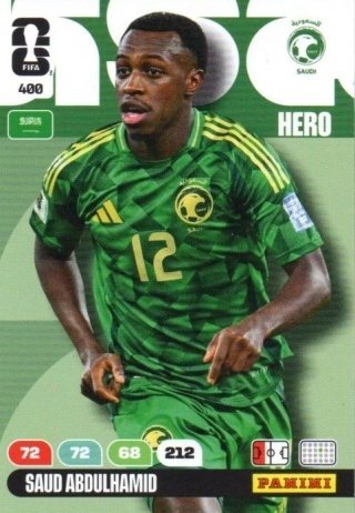 400 Saud Abdulhamid Saudi Arabia Hero Panini FIFA World Cup 2026