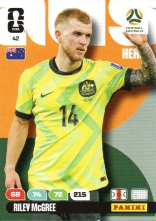 42 Riley McGree Australia Hero Panini FIFA World Cup 2026