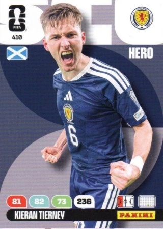 410 Kieran Tierney Scotland Hero Panini FIFA World Cup 2026