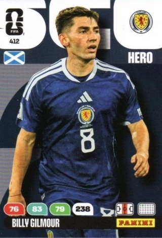412 Billy Gilmour Scotland Hero Panini FIFA World Cup 2026