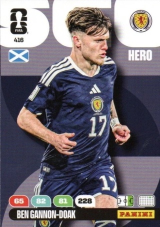 416 Ben Gannon-Doak Scotland Hero Panini FIFA World Cup 2026