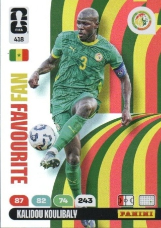 418 Kalidou Koulibaly Senegal Fan Favourite Panini FIFA World Cup 2026