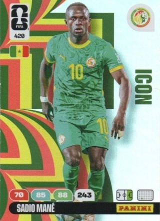 420 Sadio Mane Senegal Icon Panini FIFA World Cup 2026