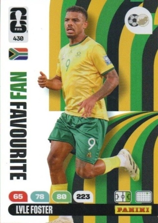 430 Lvle Foster South Africa Fan Favourite Panini FIFA World Cup 2026
