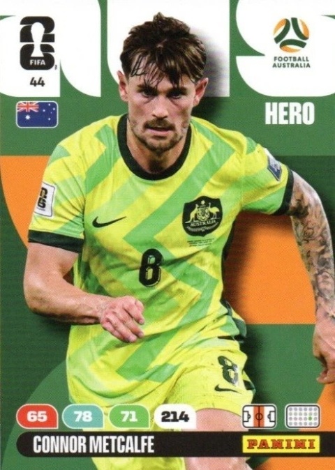 44 Connor Metcalfe Australia Hero Panini FIFA World Cup 2026