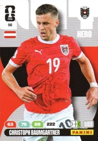 56 Christoph Baumgartner Austria Hero Panini FIFA World Cup 2026