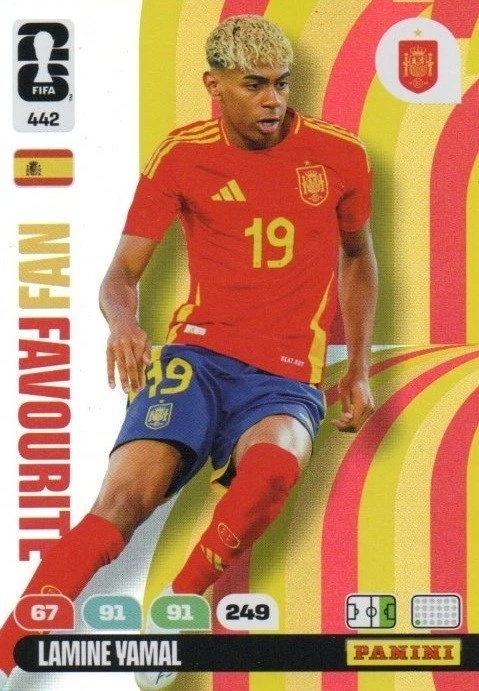 442 Lamine Yamal Spain Fan Favourite Panini FIFA World Cup 2026