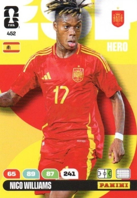 452 Nico Williams Hiszpania Hero Panini FIFA World Cup 2026