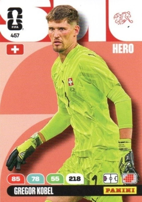 457 Gregor Kobel Switzerland Hero Panini FIFA World Cup 2026