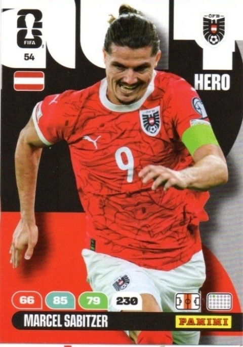 54 Marcel Sabitzer Austria Hero Panini FIFA World Cup 2026
