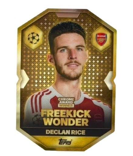 CA14 Declan Rice Arsenal Chrome Award Winner Match Attax 2025/26