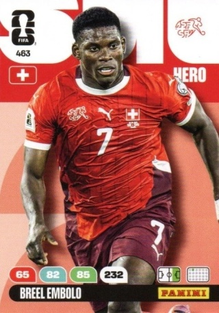 463 Breel Embolo Switzerland Hero Panini FIFA World Cup 2026