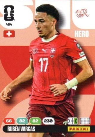 464 Ruben Vargas Switzerland Hero Panini FIFA World Cup 2026