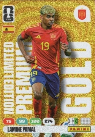 LEPG-LY Lamine Yamal Spain Limited Edition Premium Gold Panini FIFA World Cup 2026