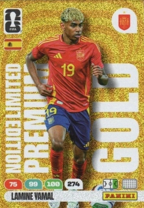 LEPG-LY Lamine Yamal Spain Limited Edition Premium Gold Panini FIFA World Cup 2026