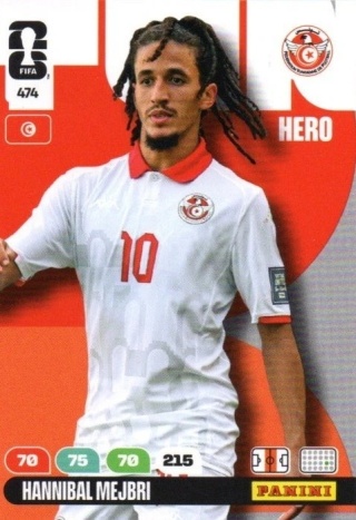 474 Hannibal Mejbri Tunisia Hero Panini FIFA World Cup 2026