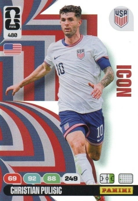 480 Christian Pulisic United States Icon Panini FIFA World Cup 2026