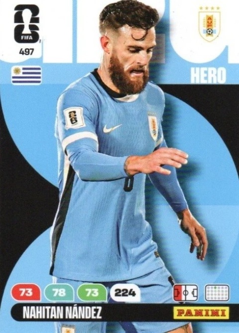 497 Nahitan Nandez Uruguay Hero Panini FIFA World Cup 2026