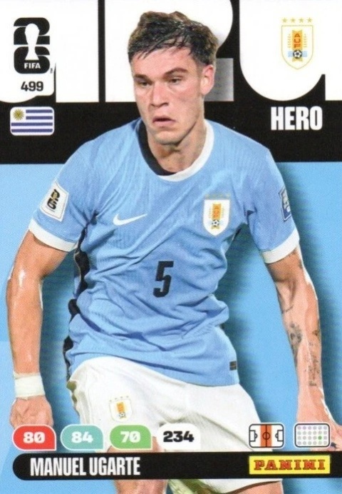 499 Manuel Ugarte Uruguay Hero Panini FIFA World Cup 2026