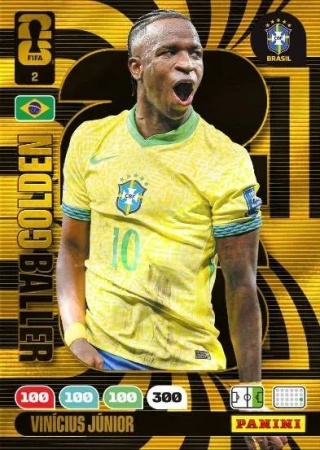 2 Vini Jr Junior Brazil Golden Baller Panini FIFA World Cup 2026