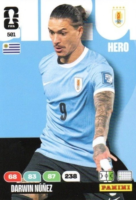 501 Darwin Nonez Uruguay Hero Panini FIFA World Cup 2026