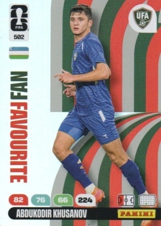 502 Abdukodir Khuasanov Uzbekistan Fan Favourite Panini FIFA World Cup 2026
