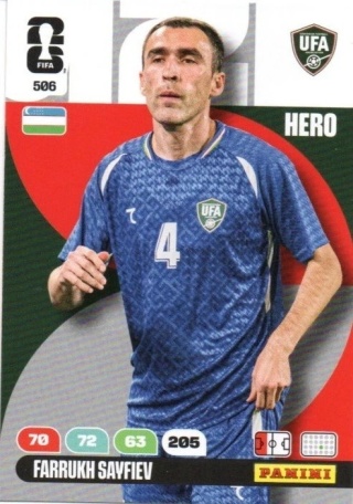506 Farrukh Sayfiev Uzbekistan Hero Panini FIFA World Cup 2026