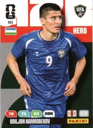 511 Odiljon Hamrobekov Uzbekistan Hero Panini FIFA World Cup 2026