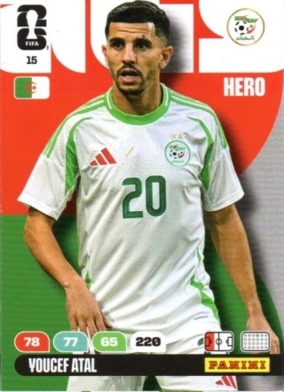15 Yousef Atal Algeria Hero Panini FIFA World Cup 2026