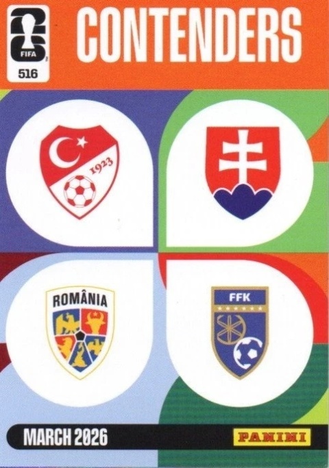 516 Turkey-Romania Contenders Panini FIFA World Cup 2026