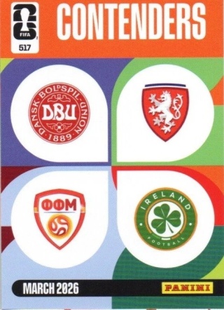 517 Denmark-North Macedonia Contenders Panini FIFA World Cup 2026