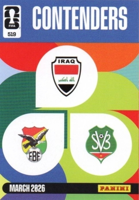 519 Suriname-Bolivia Contenders Panini FIFA World Cup 2026