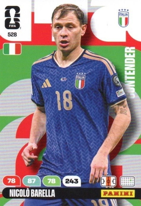 528 Nicolo Barella Italy Contenders Panini FIFA World Cup 2026