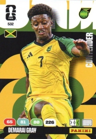 532 Demarai Gray Jamaica Contenders Panini FIFA World Cup 2026