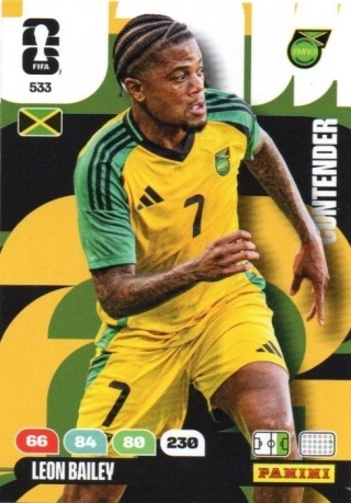 533 Leon Bailey Jamaica Contenders Panini FIFA World Cup 2026